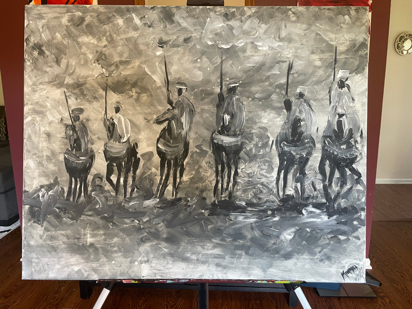 Fantasia original painting, acrylic on canvas size 24”/30”