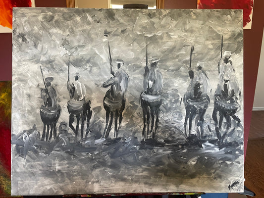 Fantasia original painting, acrylic on canvas size 24”/30”